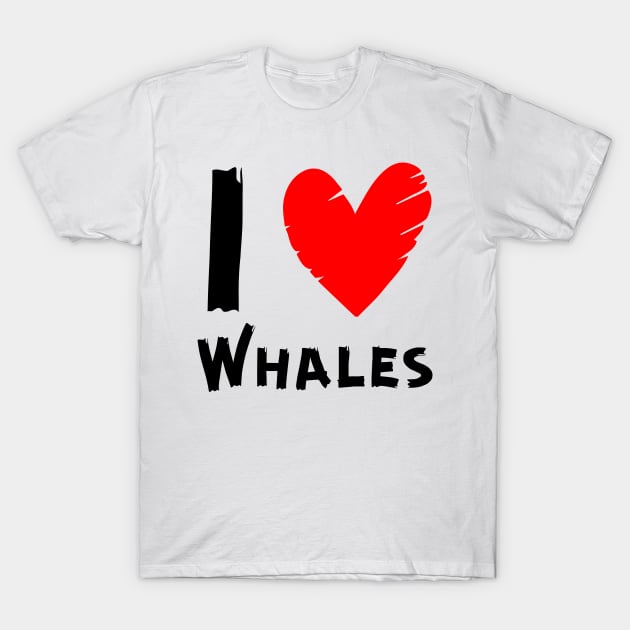 I Love Whales T-Shirt by BandaraxStore